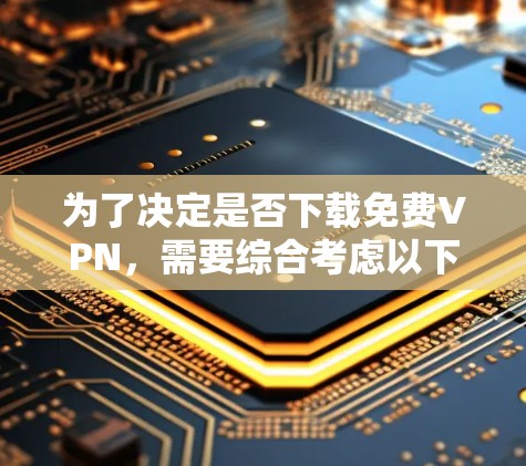为了决定是否下载免费VPN,需要综合考虑以下因素 为了决定是否下载免费VPN,需要综合考虑以下因素